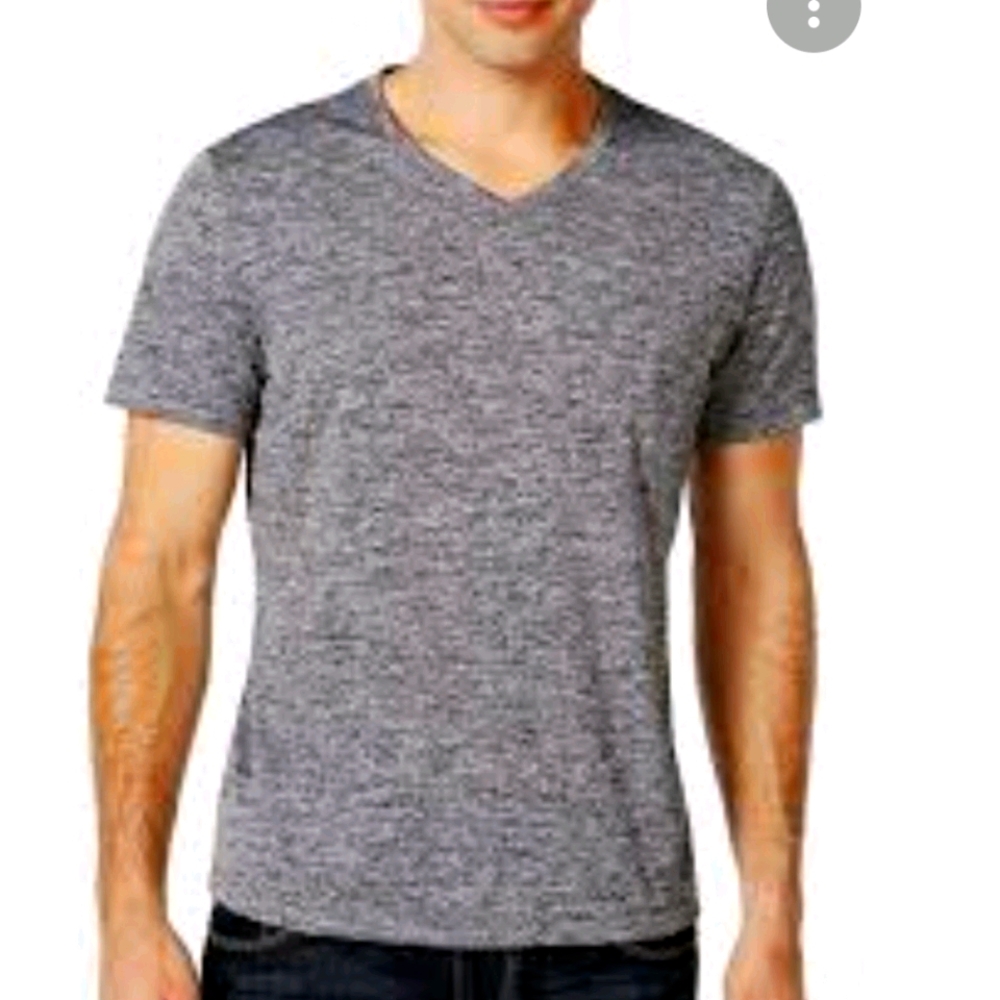 Perry Ellis Grey V Neck T Shirt